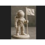 Astronot Beyaz Pla Doğal Malzeme Oyuncak 13CM - Şeffaf