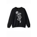 Astronot Nba Basketball Uzay Cosmos Baskılı Sweatshirt