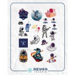 Astronot Ve Uzay Sticker Set 6 20 Parça Telefon, Tablet, Defter, Laptop Sticker