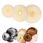 ASTRQLE 3'lü Donut Saç Düğümleri, Saç Donut Şekillendirici, Sihirli Chignon Donut Demleme Makinesi, Saç Şekillendirme Aleti, Aksesuar (S, M, L, Bej)
