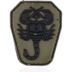 Astüm Askeri Malzeme 3D Silikon Akrep Patch, Peç Model Haki - Standart