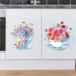 astylishome Duvar çıkartması çocuk odası duvar çıkartması kendin yap kendinden yapışkanlı papatya çiçekler çocuk çıkartması duvar kız ve erkek bebek odası yatak odası dekorasyonu 1316