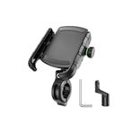 asua 2 in 1 Ayna ve Gidon Bağlantılı Motorsiklet Telefon Tutucu Bisiklet ATV Telefon Tutacağı