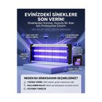 asua Büyük Boy Elektrikli Sineklik Sivrisinek Kovucu Yakalama Cihazı Sinek Kovucu Cız Lamba Mor Işık Sineklik