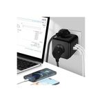 asua Termal Akım Korumalı Isıya Dayanıklı 3'lü Duvar Tipi Priz 2 x Usb 1 x Type C Çıkışlı