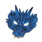 Asudaro Cadılar Bayramı hayvan yüz kapağı 3D ejderha maskesi cadılar bayramı maskeli balo PU maske rol oynamak için hayvan oyun Cosplay parti
