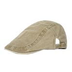 Asudaro Denim düz şapka, bere, siperli şapka, aşınmış, ayarlanabilir sürüş Cabbie Gatsby Newsboy şapkası, kadınlar ve erkekler için, yazlık, iş, seyahat, parti, spor, asker yeşili, Ölçü Birimi
