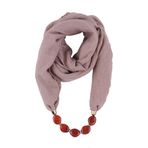 Asudaro Kadın Bezleri Kolye Moda Takı Kolye Şallar Güneş Koruması Yıl Dönümü Bohem Stil Zincir Püsküllü Şal Kolye Boyun Eşarp Giyim Şık Şal Sargı Pashminas 180 x 48 cm, kahve, Ölçü Birimi