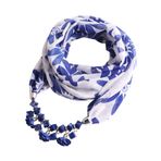 Asudaro Kadın şifon bezler kolye uçlu kolye şal retro takı şal güneş koruması Pashminas boyun eşarpları kadınlar ve kızlar için sarmal uzunluğu 180 x 48 cm, Stil 5, Ölçü Birimi