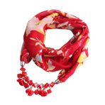 Asudaro Kadın şifon eşarp kolye uçlu kolye şal retro takı şal güneş koruması pashminas boyun fuları kadınlar ve kızlar için kıyafet sarma uzunluğu 180 x 48 cm, Stil 10, Ölçü Birimi