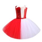 Asudaro Kız melek ve şeytan kostümü, tül etekli elbise, kız kolsuz elbise, parti, kostümlü oyun, kutlama karnavalı, çocuk kıyafeti, Noel, rol yapma oyunları, kostüm, karnaval (XL)