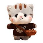 Asudaro Sevimli kedi pelüş oyuncak, pelüş hayvan, kedi, pelüş 30 cm, Noel kedisi, pelüş bebek, kıyafet, yumuşak oyuncak, hayvanlar, kedi sırt çantası, kedi bebeği, çocuklar, yetişkinler ve genç kızlar