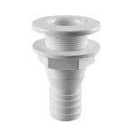 Asudaro Thru Hull Fitting, Geçmeli Bağlantı Parçası Marine Thru Gövde Fitting Plastik Denizci Thru Hull Egzoz Armatürleri Tekne Gideri Çıkış Vidası Beyaz Marin Aksesuar Thru Hull Fitting Tekneler için, 1-1/4