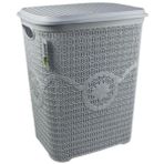 Asude ASD040 Örgü Gri 65 lt Kirli Çamaşır Sepeti