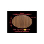 ASUDE HEDİYELİK Ahşap 30x20 Cm 1 Ad Ceviz Raddan Bambu Tepsi Örgü Plakası Supla Altlık Tığ Taban Işi Sepet Tabanı