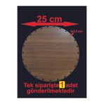 ASUDE HEDİYELİK Ahşap Ceviz 25 Cm 1 Ad Bambu Tepsi Örgü Plakası Supla Delikli Altlık Tığ Taban Işi Sepet Tabanı