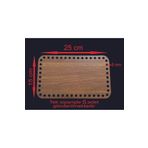 ASUDE HEDİYELİK Ahşap Ceviz 25x15 Cm 5 ad Bambu Tepsi Örgü Plakası Supla Delikli Altlık Tığ Taban Işi Sepet Taban