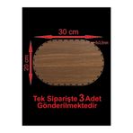 ASUDE HEDİYELİK Ahşap Ceviz 30x20 Cm 3 Adet Raddan Sepet Bambu Tepsi Altı Örgü Plakası Supla Altlık Sepet Tabanı