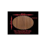 ASUDE HEDİYELİK Ahşap Ceviz 30x20 Cm 5 ad Bambu Tepsi Örgü Plakası Supla Delikli Altlık Tığ Taban Işi Sepet Tabanı