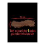 ASUDE HEDİYELİK Ahşap Ceviz 40x14 Cm 1 Ad Bambu Tepsi Örgü Plakası Supla Delikli Altlık Tığ Taban Işi Sepet Tabanı