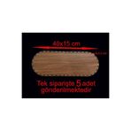 ASUDE HEDİYELİK Ahşap Ceviz 40x15 Cm Sepet Bambu Tepsi Örgü Plakası Supla Delikli Altlık Tığ Taban Işi Sepet Tabanı