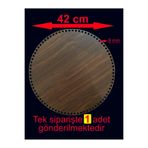 ASUDE HEDİYELİK Ahşap Ceviz 42 Cm 1 Ad Bambu Tepsi Örgü Plakası Supla Delikli Altlık Tığ Taban Işi Sepet Tabanı