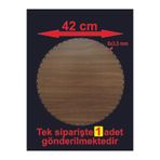ASUDE HEDİYELİK Ahşap Ceviz 42 Cm 1 Ad Raddan Bambu Tepsi Örgü Plakası Supla Altlık Tığ Taban Işi Sepet Tabanı