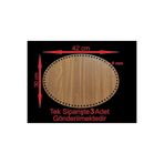 ASUDE HEDİYELİK Ahşap Ceviz 42x30 Cm 3 Ad Bambu Tepsi Örgü Plakası Supla Delikli Altlık Tığ Taban Işi Sepet Tabanı
