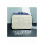 ASUDE HEDİYELİK Ahşap Krem 28x20 cm 5 Ad Bambu Tepsi Örgü Plakası Supla Delikli Altlık Tığ Taban Işi Sepet Tabanı