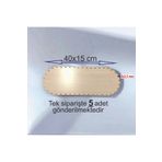 ASUDE HEDİYELİK Ahşap Krem 40x15 Cm 5 Ad Bambu Tepsi Örgü Plakası Supla Delikli Altlık Tığ Taban Işi Sepet Tabanı