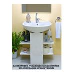 Asude Home Lavabo Altı Dolap, Banyo Düzenleyici Raf, Banyo Dolabı, Beyaz