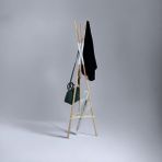 Asudehome Ev Gereçleri Ahşap Ayaklı Elbise Askısı Ahşap Tasarım Portmanto 160 x 44 cm - Montajlı