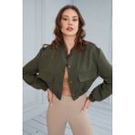 Asur Boutique Asur Butik Kadın Bomber Astarlı Mont - 3M9-Haki - 40