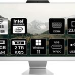ASUS A3402 i5 1335U 16GB 2TB SSD 23.8" FHD W11P All In One Bilgisayar & Per4 Bellek
