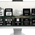 ASUS A3402 i5 1335U 24GB 4TB SSD 23.8" FHD W11H All In One Bilgisayar & Per4 Bellek