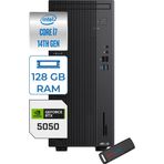 Asus Expertcenter D501mer Intel® Core™ İ7-14700 128Gb Ddr5 4Tb Ssd 8Gb/Rtx5050 Wın11home Mini Tower Masaüstü Bilgisayar Wd501mer27h40+Zettausbbellek