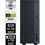 Asus Expertcenter P500MV Core 5 210H RTX 5050 8GB Masaüstü Bilgisayar 32GB RAM 4TB SSD FreeDOS + Per4 USB P500C52108512B0DP488