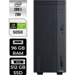 Asus Expertcenter P500MV Core 5 210H RTX 5050 8GB Masaüstü Bilgisayar 96GB RAM 512GB SSD FreeDOS + Per4 USB P500C52108512B0DP497