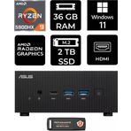 Asus Expertcenter Pn52 R9-5900Hx 36Gb Ram 2Tb Ssd W11pro Mini Masaüstü Pc & Per4 Bellek