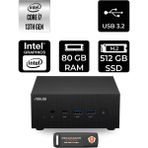 Asus Expertcenter PN64 i7 13700H Mini PC 80GB RAM 512GB SSD FreeDOS + Per4 USB PN64BS70310MDP329 - Yok (Free Dos)