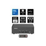 Asus Nuc 15 Pro Slim Ultra 5 225H 80Gb 2Tb Ssd W11H Mini Masaüstü Bilgisayar & Per4 Usb Bellek