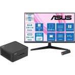 Asus Nuc 15 Pro Tall Kit Intel Core 5-210H 4.8Ghz Up 128Gb Ddr5 256Gb Ssd Intel® Graphics Asus 120Hz Ips 23.8 Fhd Mon. Wın11pro Mini Barebone Masaüstü Bilgisayar Rnuc15crhc50000223p36+Zettausbbellek