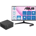 Asus Nuc 15 Pro Tall Kit Intel Core 5-210H 4.8Ghz Up 16Gb Ddr5 256Gb Ssd Intel® Graphics Asus 120Hz Ips 23.8 Fhd Mon. Freedos Mini Barebone Masaüstü Bilgisayar Rnuc15crhc50000223f01+Zettausbbellek