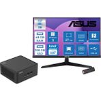Asus Nuc 15 Pro Tall Kit Intel Core 5-210H 4.8ghz Up 48GB Ddr5 256GB SSD Intel® Graphics Asus 120Hz IPS 27 Inç Fhd Mon. WIN11PRO Mini Barebone Masaüstü Bilgisayar RNUC15CRHC50000227P16+ZETTAUSBBELLEK - Windows 11 Pro