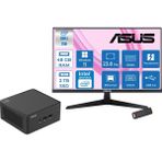 Asus Nuc 15 Pro Tall Kit Intel Core 5-210H 4.8ghz Up 48GB Ddr5 2tb SSD Intel® Graphics Asus 120Hz IPS 23.8 Fhd Mon. WIN11PRO Mini Barebone Masaüstü Bilgisayar RNUC15CRHC50000223P19+ZETTAUSBBELLEK - Windows 11 Pro