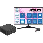 Asus Nuc 15 Pro Tall Kit Intel Core 5-210H 4.8Ghz Up 96Gb Ddr5 256Gb Ssd Intel® Graphics Asus 120Hz Ips 23.8 Fhd Mon. Wın11pro Mini Barebone Masaüstü Bilgisayar Rnuc15crhc50000223p31+Zettausbbellek