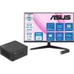 Asus Nuc 15 Pro Tall Kit Intel Core 5-210H 4.8ghz Up 96GB Ddr5 2tb SSD Intel® Graphics Asus 120Hz IPS 23.8 Fhd Mon. Freedos Mini Barebone Masaüstü Bilgisayar RNUC15CRHC50000223F34+ZETTAUSBBELLEK - Yok (Free Dos)