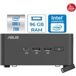 Asus Nuc 15 Pro Tall Kit Intel Core 5-210H 4.8ghz Up 96GB Ddr5 512GB SSD Intel® Graphics Freedos Mini Barebone Masaüstü Bilgisayar RNUC15CRHC500002F32+ZETTAUSBBELLEK - Yok (Free Dos)
