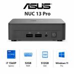 Asus NUC13 Pro Slim Kit NUC13ANKI7 Intel Core i7 1360P 32GB Ram 512GB SSD W11 Pro Mini Masaüstü PC