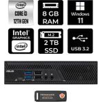 Asus PB63 i3 13100 Mini PC 8GB RAM 2TB SSD Win11 Pro + Per4 USB PB63P1354